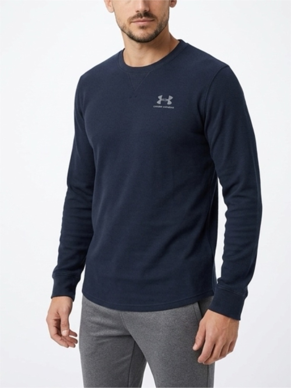 Under Armour Navy Long Sleeve Crewneck Top